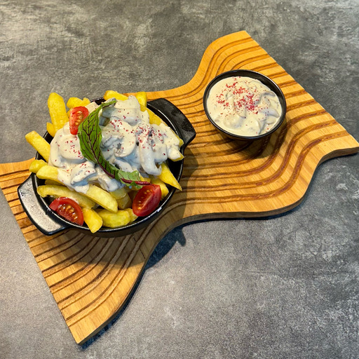 سيب زميني با سس قارچ